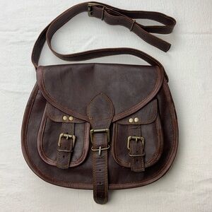 SADDLE BAG Genuine Leather